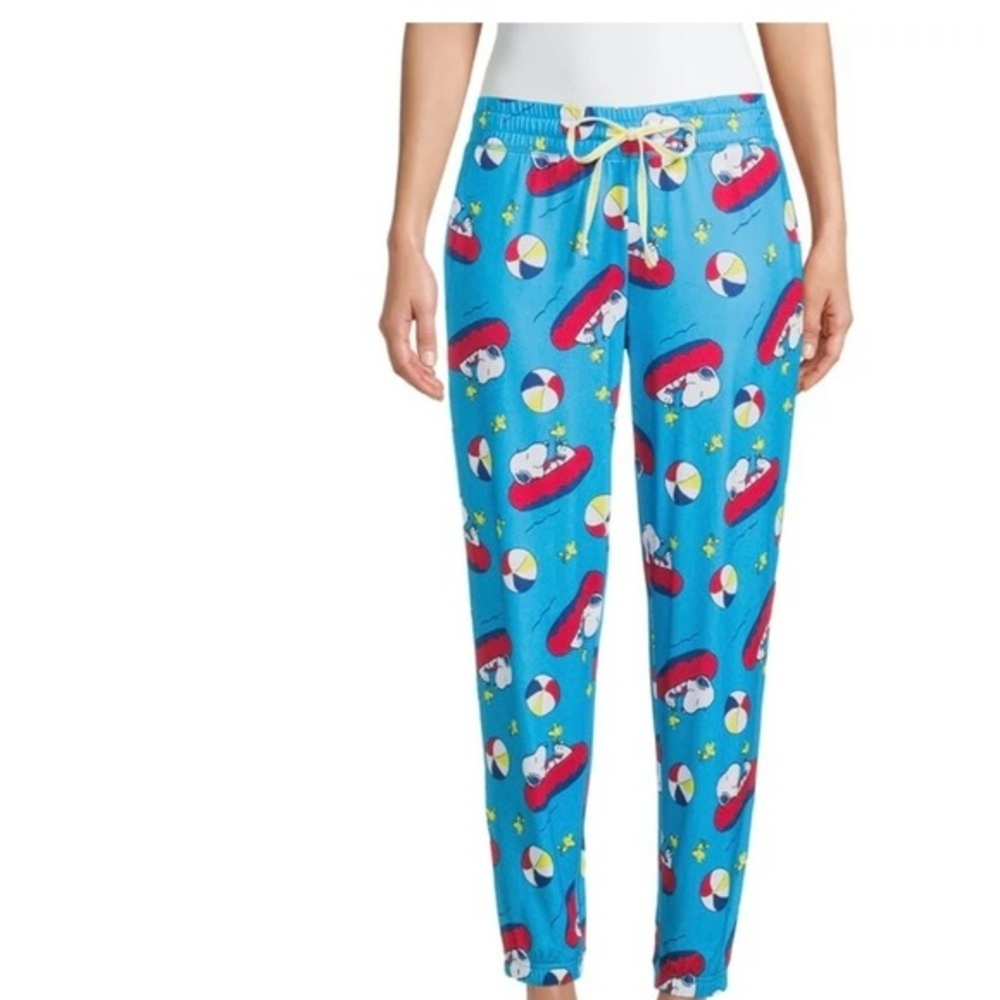 Peanuts Women's Plus Pool Day Snoopy‎ Sleep Joggers size 3X new